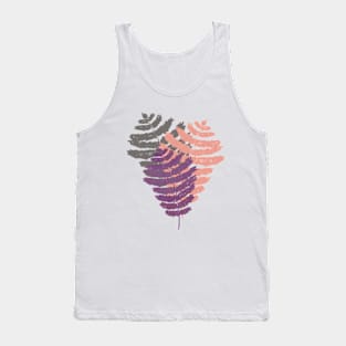 Tropical fern leaves in pastel colors Tank Top